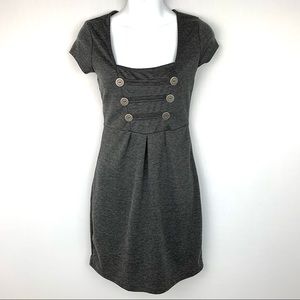 50% OFF Belle Du Jour Gray Mini Dress Buttons